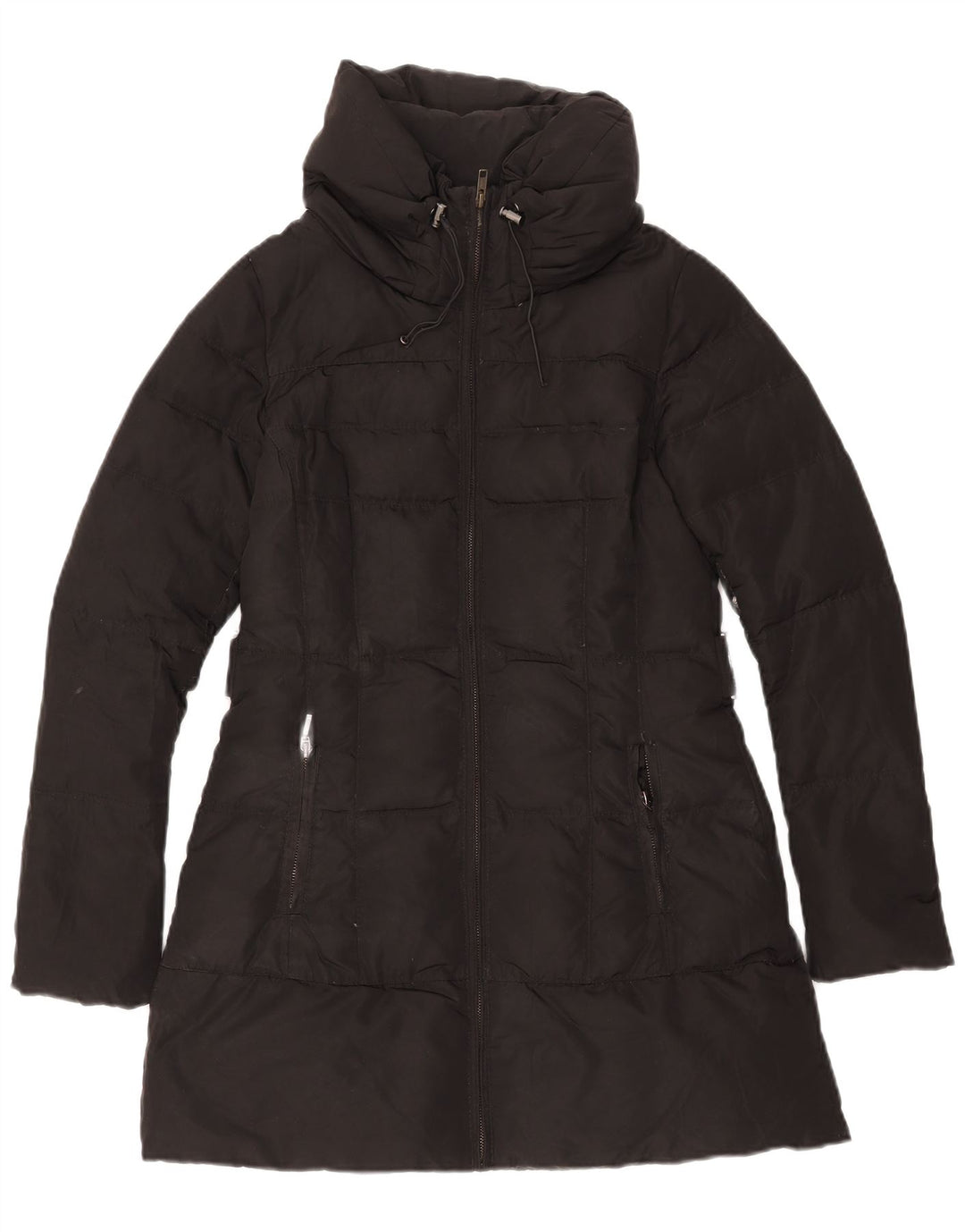 Zara Γυναικείο παλτό UK 10 Small Black Polyester