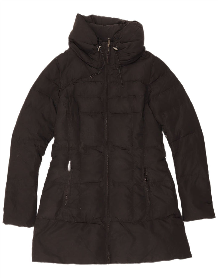 Zara Γυναικείο παλτό UK 10 Small Black Polyester