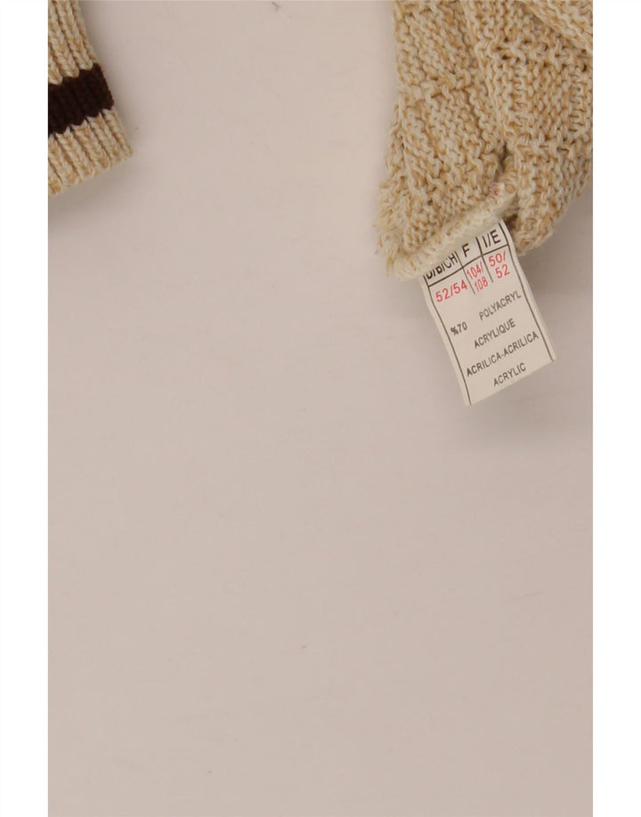 Ανδρικό πουλόβερ VINTAGE Graphic Crew Neck Jumper IT 52 XL Beige Polyacrylic