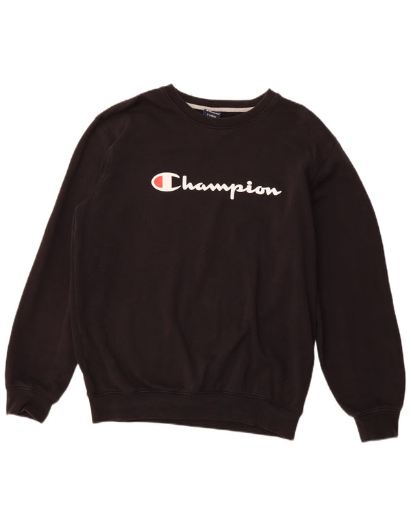CHAMPION Ανδρική γραφική φούτερ Jumper XL Black Cotton Sports