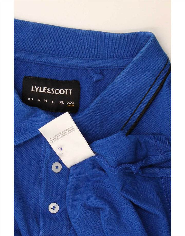 Lyle & Scott Ανδρικό Πόλο Μπλουζάκι 2XL Μπλε ριγέ βαμβακερό