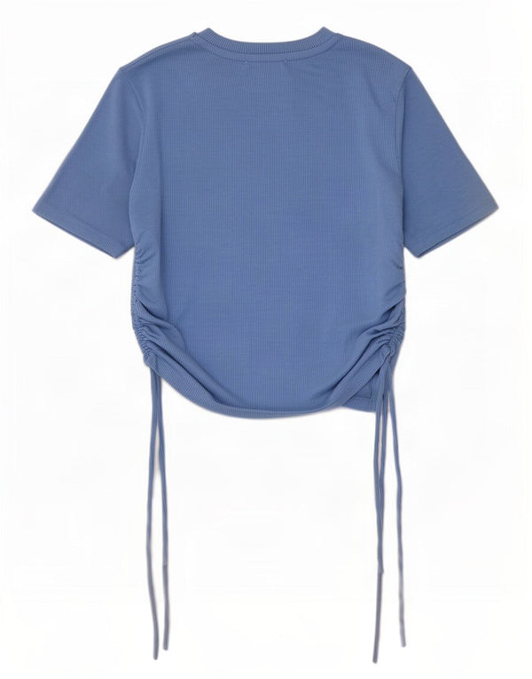 Zara Γυναικεία Μπλούζα Crop Top UK 12 Medium Blue Polyester