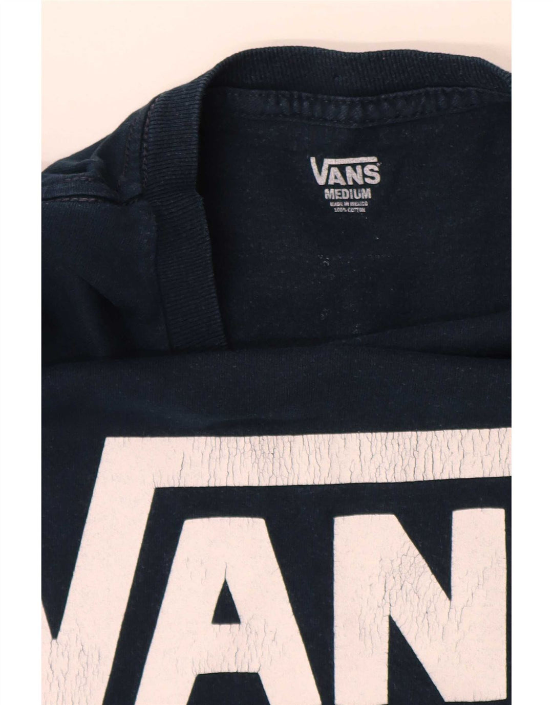 Ανδρικό γραφικό T-Shirt Vans Top Medium Navy Blue