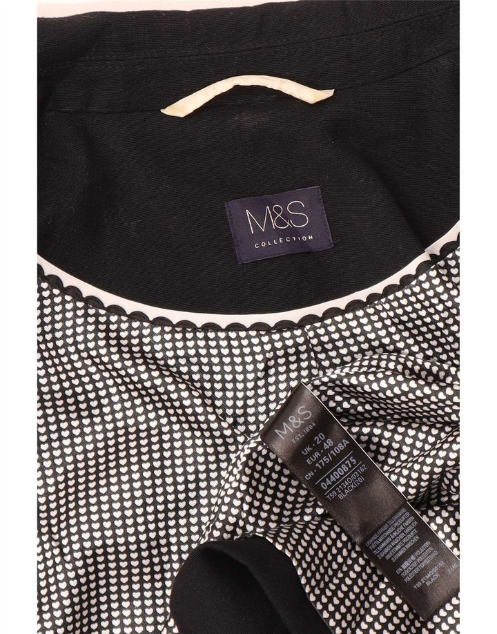 Marks & Spencer Γυναικείο μπουφάν blazer UK 20 2XL μαύρο πολυεστέρα