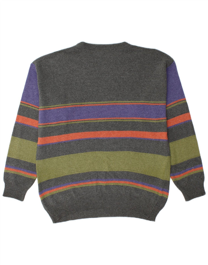 Ανδρικό πουλόβερ LINEA Crew Neck Jumper IT 48 Μεσαίο πολύχρωμο ριγέ