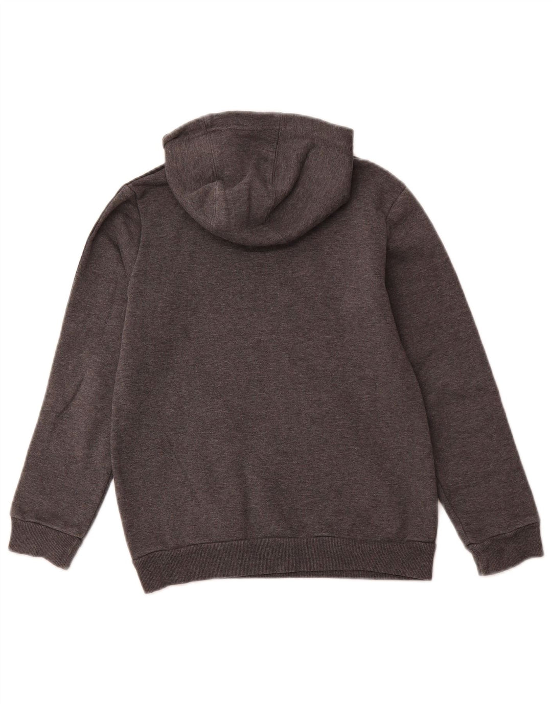 ADIDAS Boys Graphic Hoodie Jumper 9-10 Years Grey Cotton