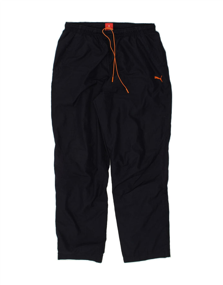 PUMA Mens Tracksuit Trousers Large Navy Blue Polyester | Vintage Puma | Thrift | Second-Hand Puma | Used Clothing | Messina Hembry 