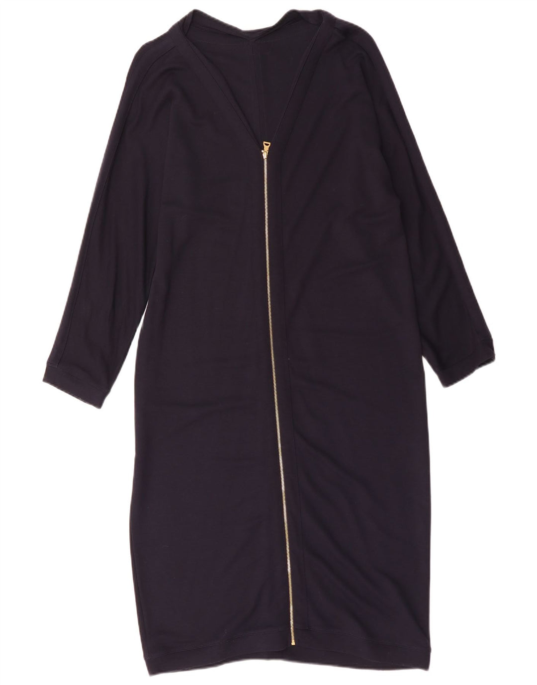 Γυναικείο μακρυμάνικο βασικό φόρεμα Jaeger UK 16 Μεγάλο Navy Blue Viscose