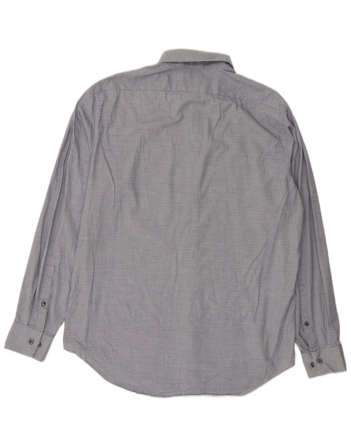 Calvin Klein Ανδρικό πουκάμισο Slim Fit Large Navy Blue γεωμετρικό