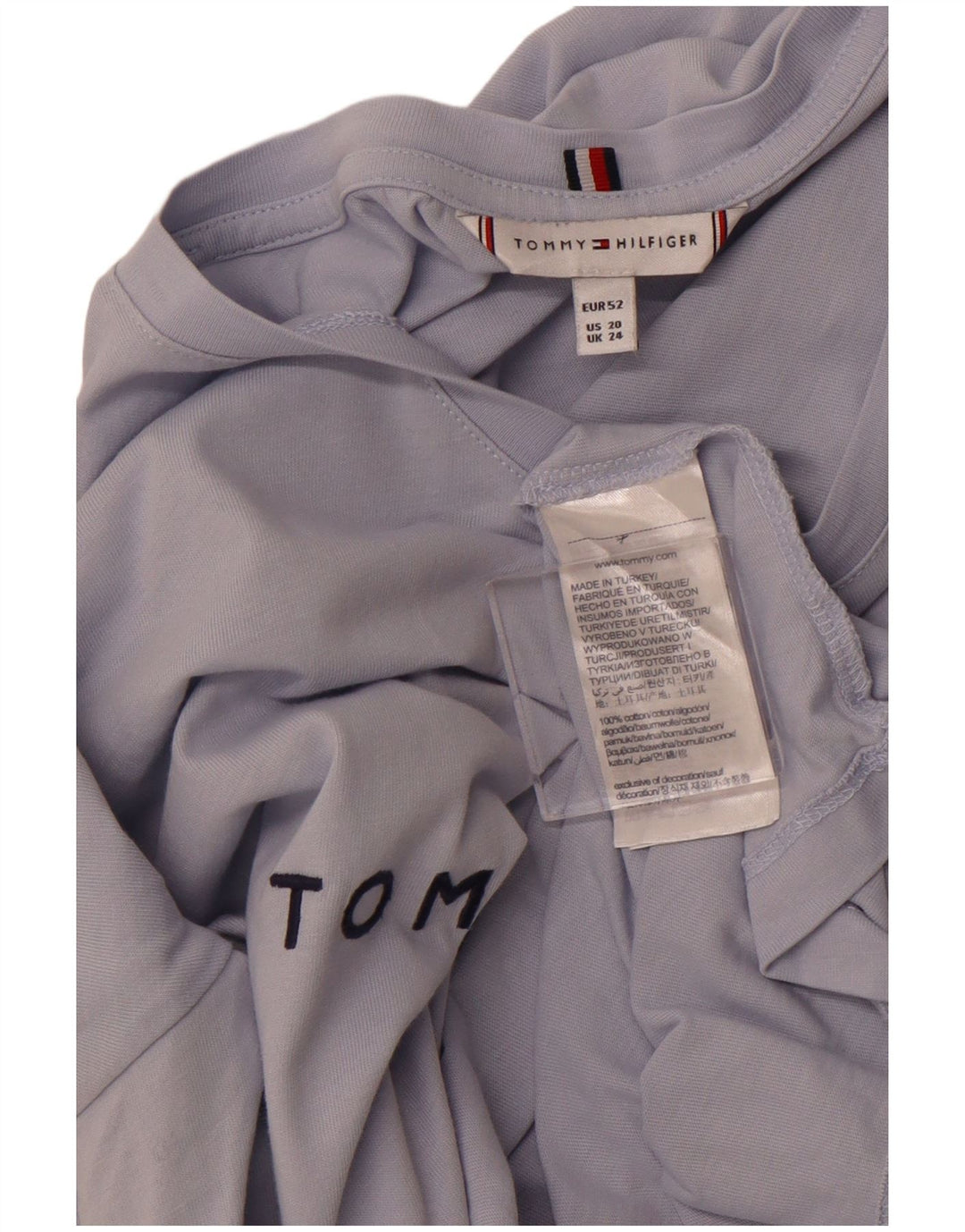 Γυναικείο γραφικό μπλουζάκι TOMMY HILFIGER Top UK 24 4XL Μπλε βαμβακερό