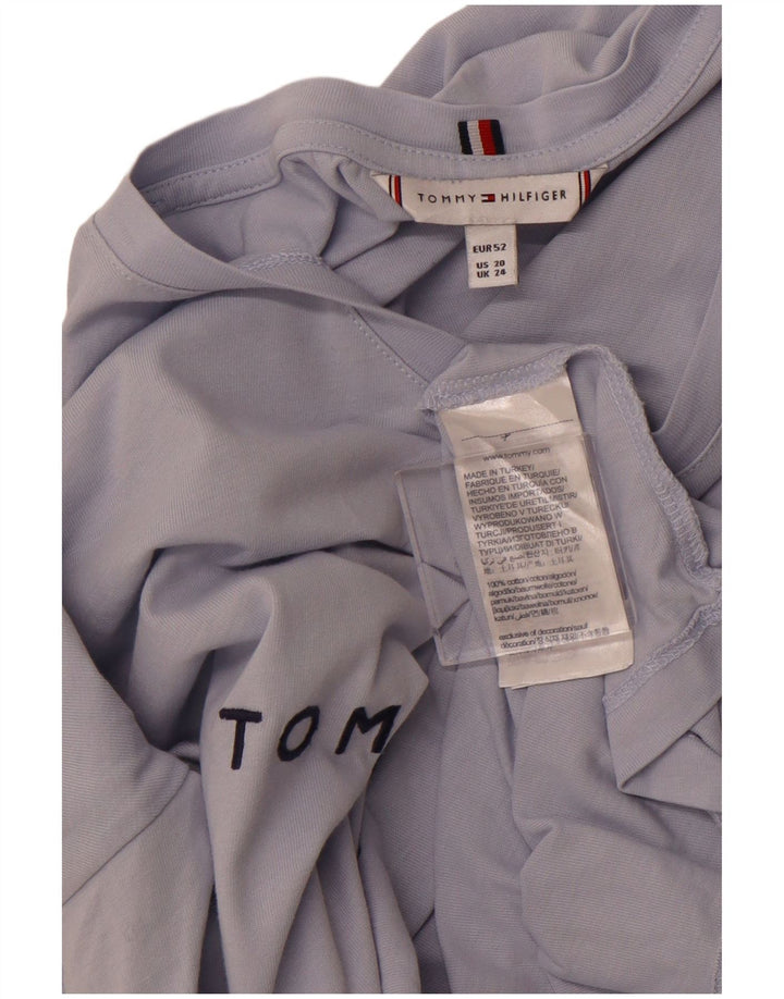 Γυναικείο γραφικό μπλουζάκι TOMMY HILFIGER Top UK 24 4XL Μπλε βαμβακερό