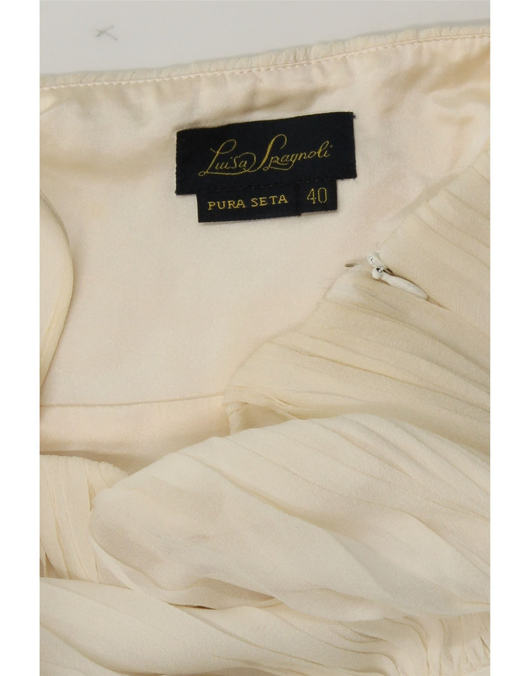 LUISA SPAGNOLI Womens Strapless Dress IT 40 Small Black Colourblock Silk Vintage Luisa Spagnoli and Second-Hand Luisa Spagnoli from Messina Hembry 