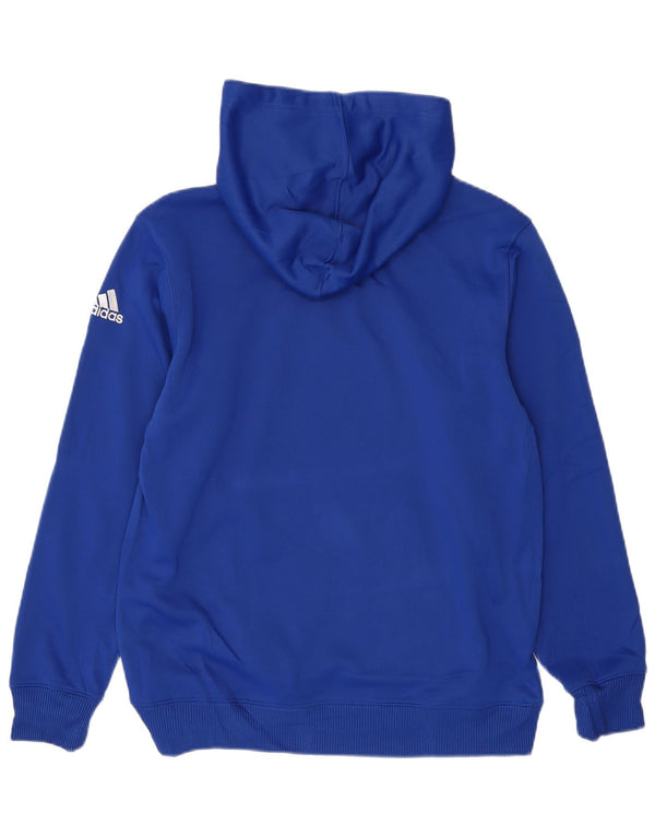 Adidas Mens Panthers Graphic Hoodie Jumper Medium Blue Polyester
