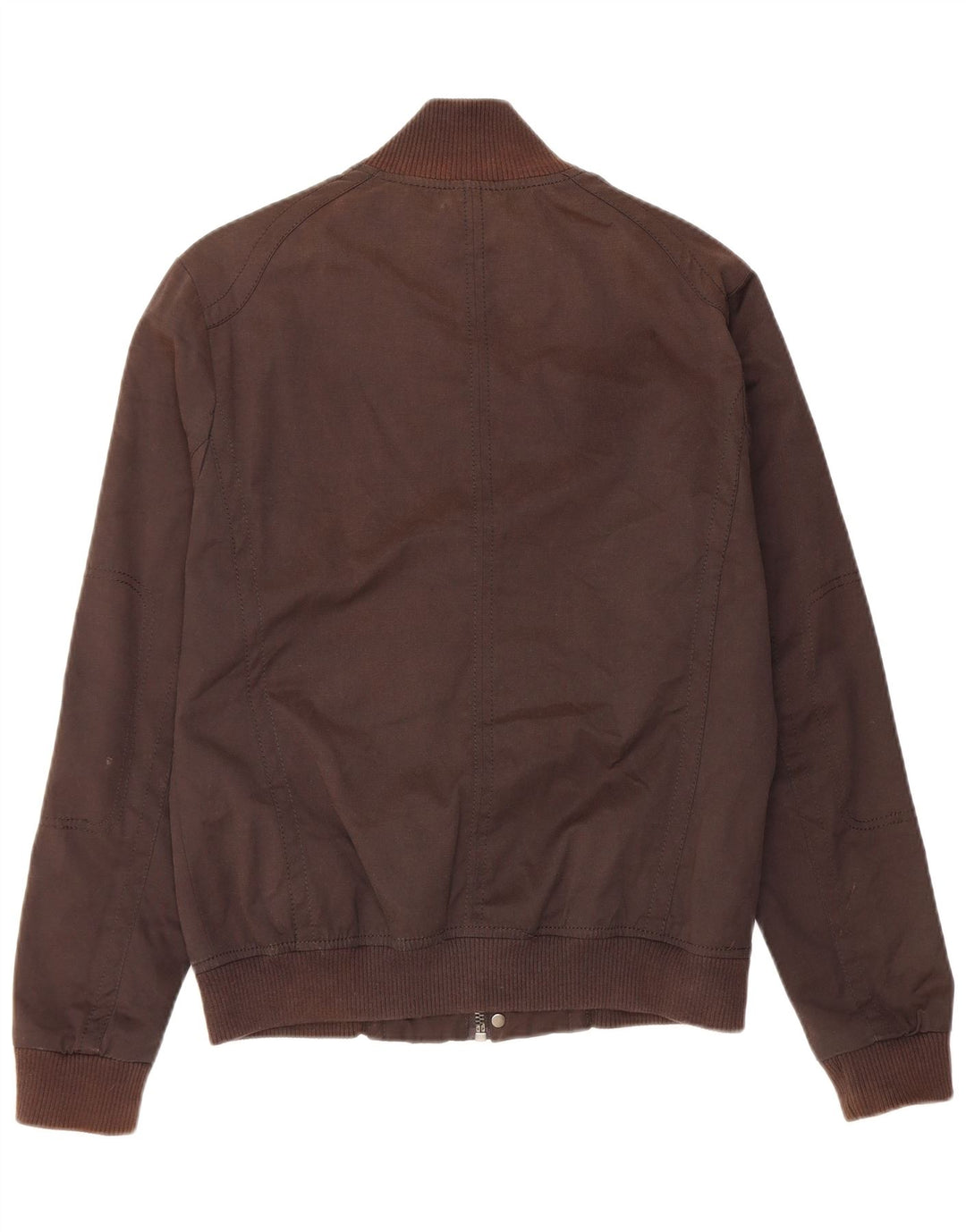 Zara Ανδρικό Bomber Jacket UK 40 Large Brown Βαμβακερό