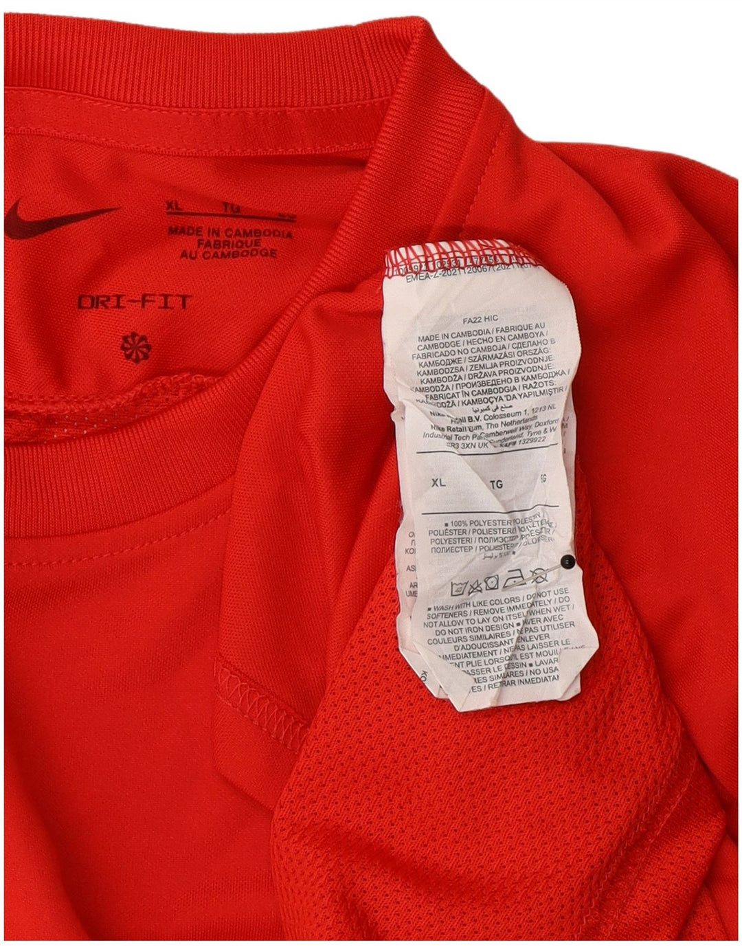 Ανδρικό T-shirt Nike Dri Fit Top XL Red Polyester