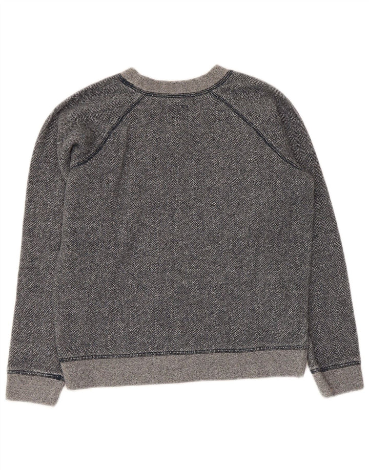 Jack Wills Γυναικεία φούτερ Crop Jumper UK 10 Small Grey Ψαροκόκκαλο