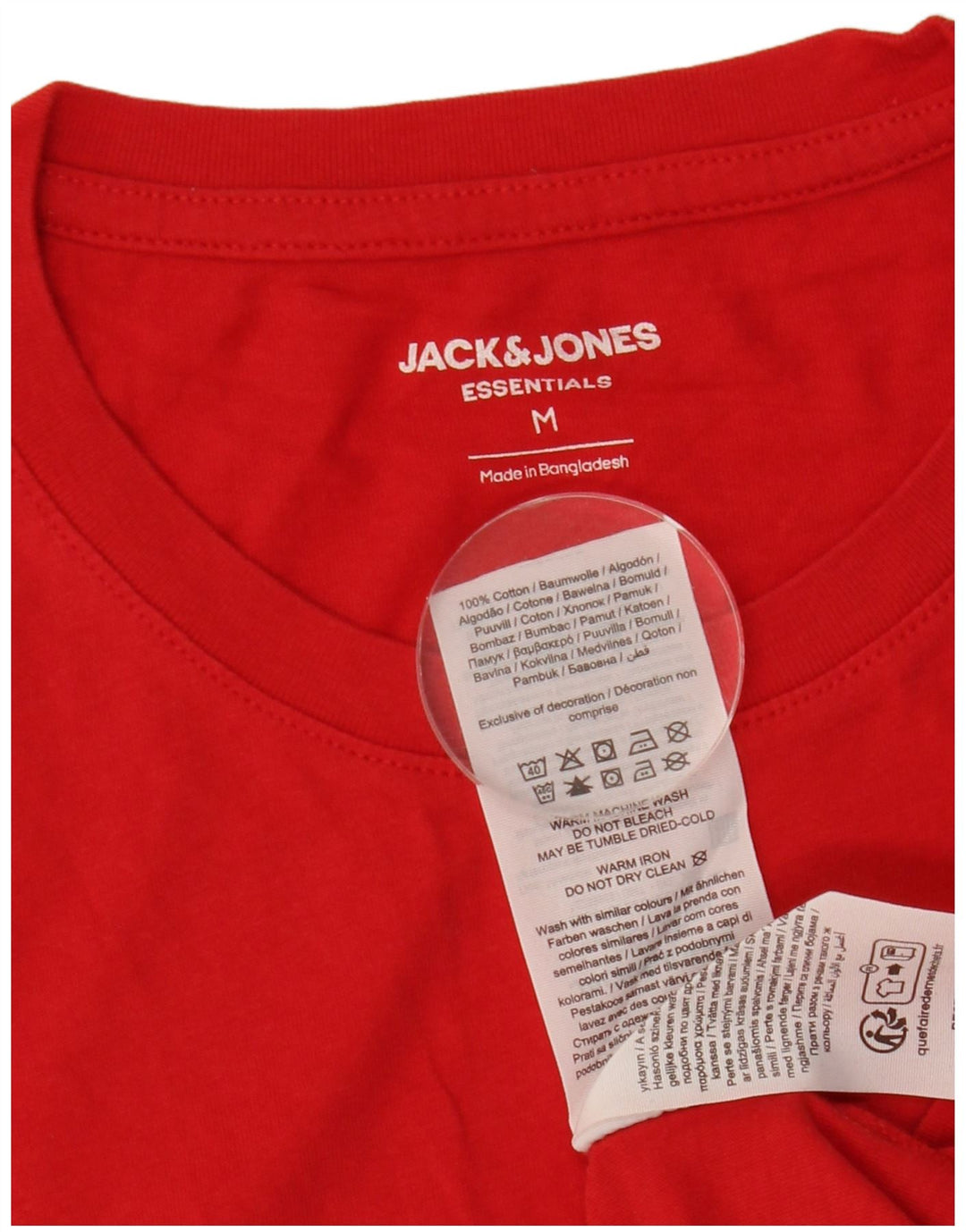 Ανδρικό γραφικό μπλουζάκι Jack & Jones, μεσαίο κόκκινο βαμβακερό