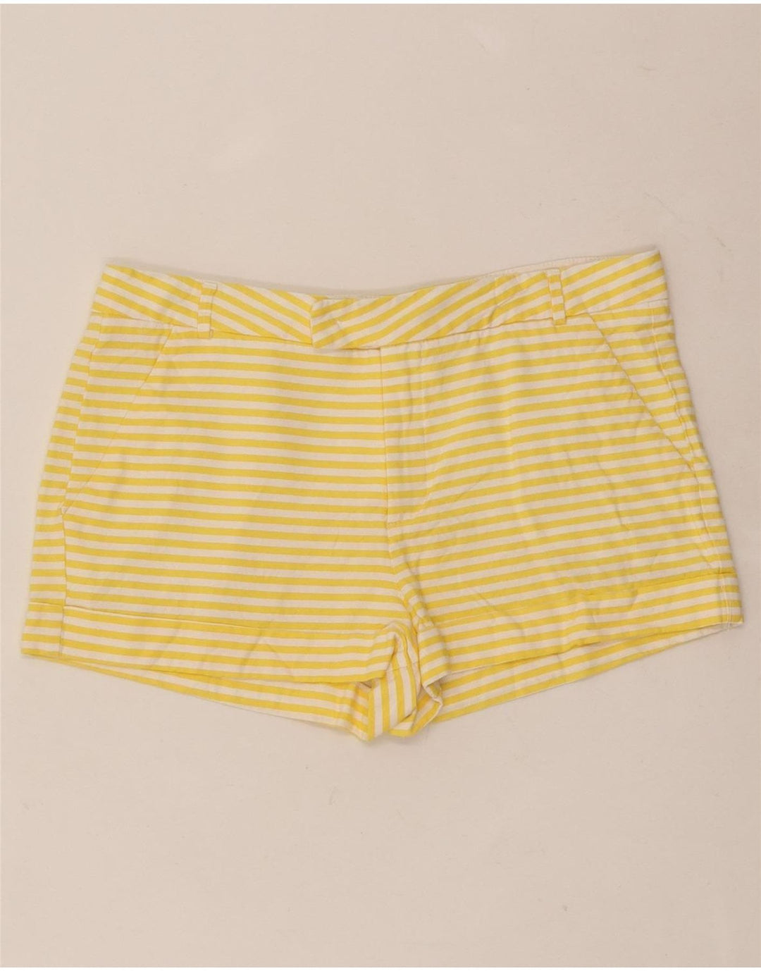Zara Γυναικείο Hot Παντελόνι Small W26 Yellow Pinstripe Viscose