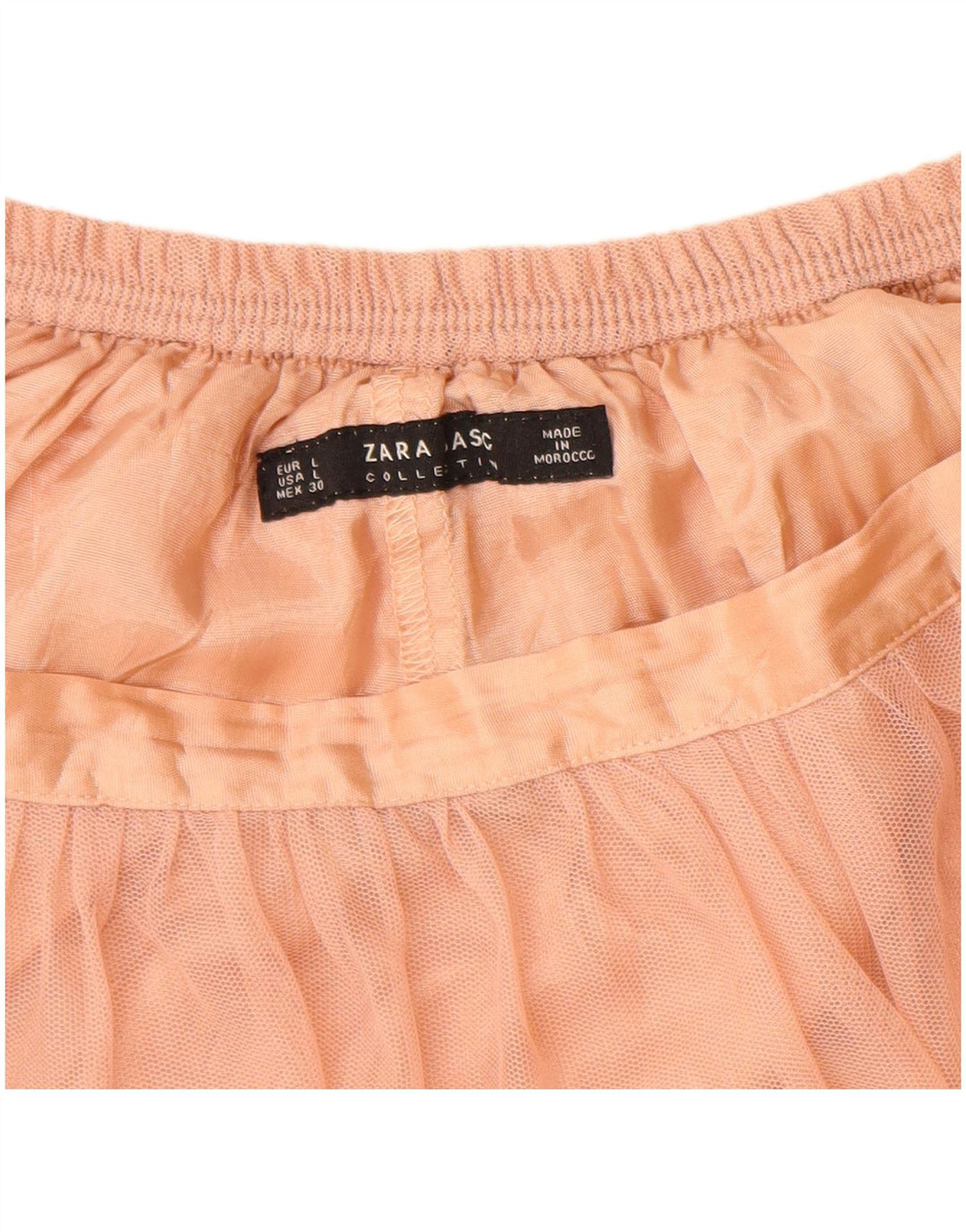 ZARA Γυναικεία Ψηλόμεση Tutu Φούστα Μεγάλη W30 Ροζ