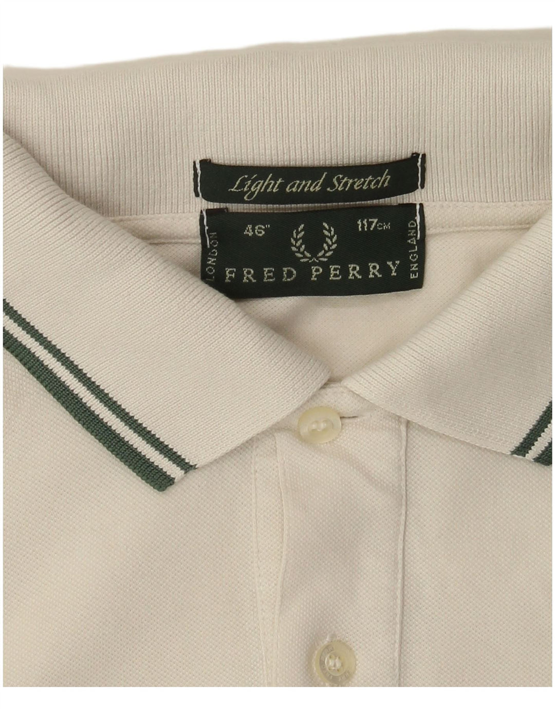 Fred Perry Ανδρικό ελαφρύ και Stretch Πόλο Μπλουζάκι μεγάλο λευκό