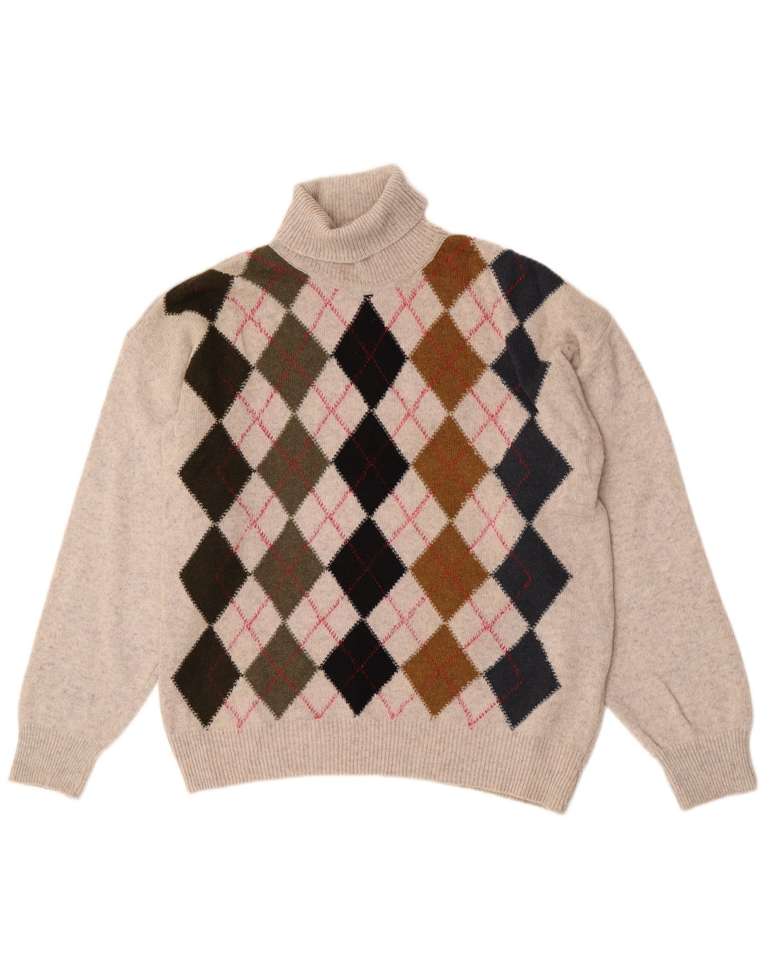 Ανδρικό πουλόβερ Tom Tino με ρολό λαιμόκοψη IT 50 Medium Grey Argyle/Diamond