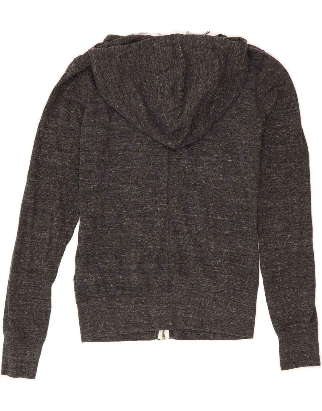 NIKE Womens Zip Hoodie Sweater UK 10 Small Grey Flecked Polyester Vintage Nike and Second-Hand Nike from Messina Hembry 