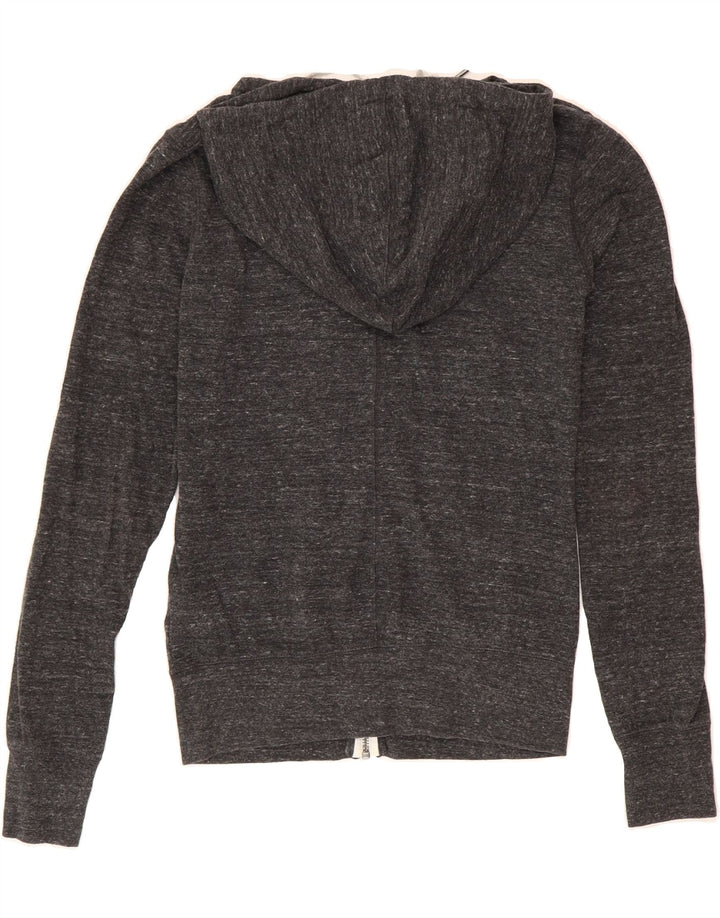 NIKE Womens Zip Hoodie Sweater UK 10 Small Grey Flecked Polyester Vintage Nike and Second-Hand Nike from Messina Hembry 