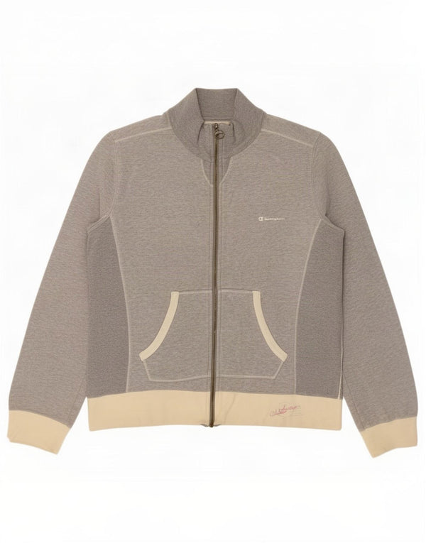 Γυναικεία αθλητική φόρμα Champion Top Jacket UK 14 Medium Grey Colourblock Cotton