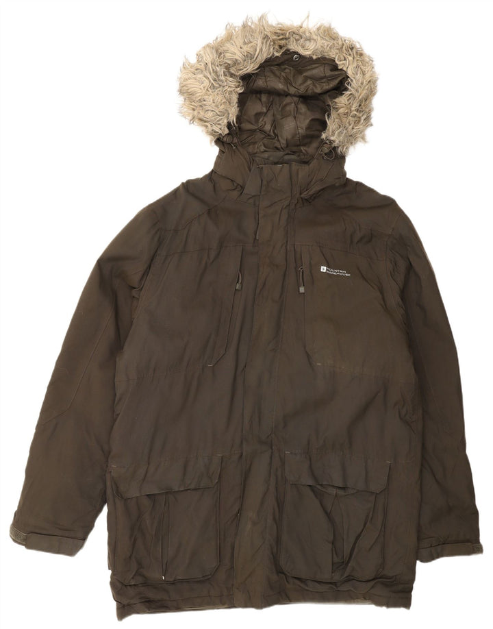 Ανδρικό μπουφάν Parka με κουκούλα Mountain Warehouse UK 38 Medium Brown Nylon
