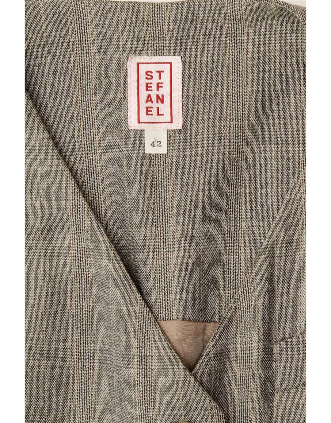 Stefanel Γυναικείο αμάνικο Maxi Dress IT 44 Medium Grey Check