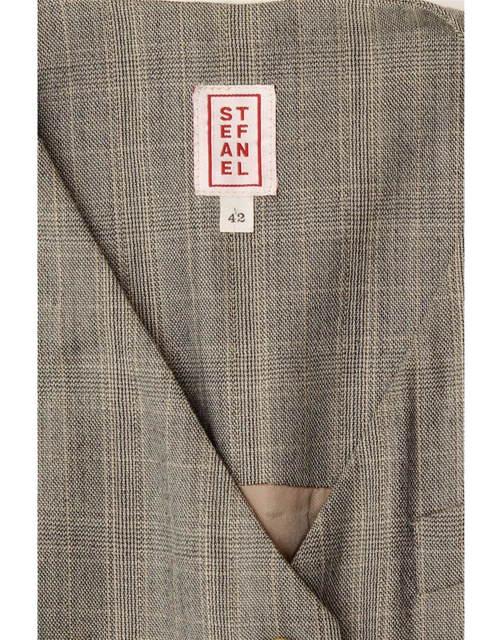 Stefanel Γυναικείο αμάνικο Maxi Dress IT 44 Medium Grey Check