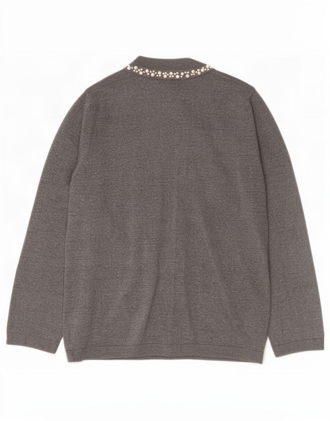 Zara Γυναικεία Ζακέτα UK 14 Large Grey