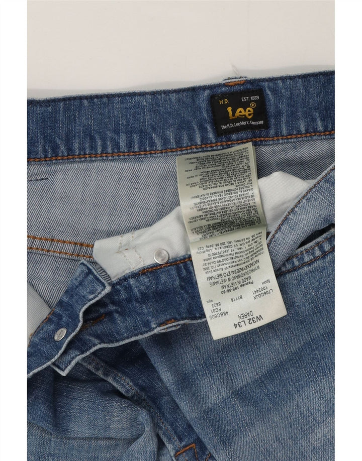 Lee Mens Daren Straight Jeans W32 L34 Blue Cotton
