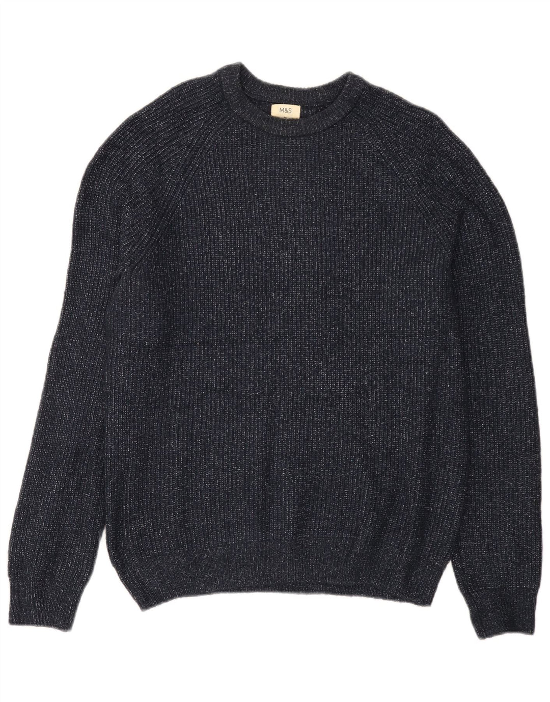 Ανδρικό πουλόβερ Marks & Spencer Boat Neck Jumper Medium Navy Blue Flecked