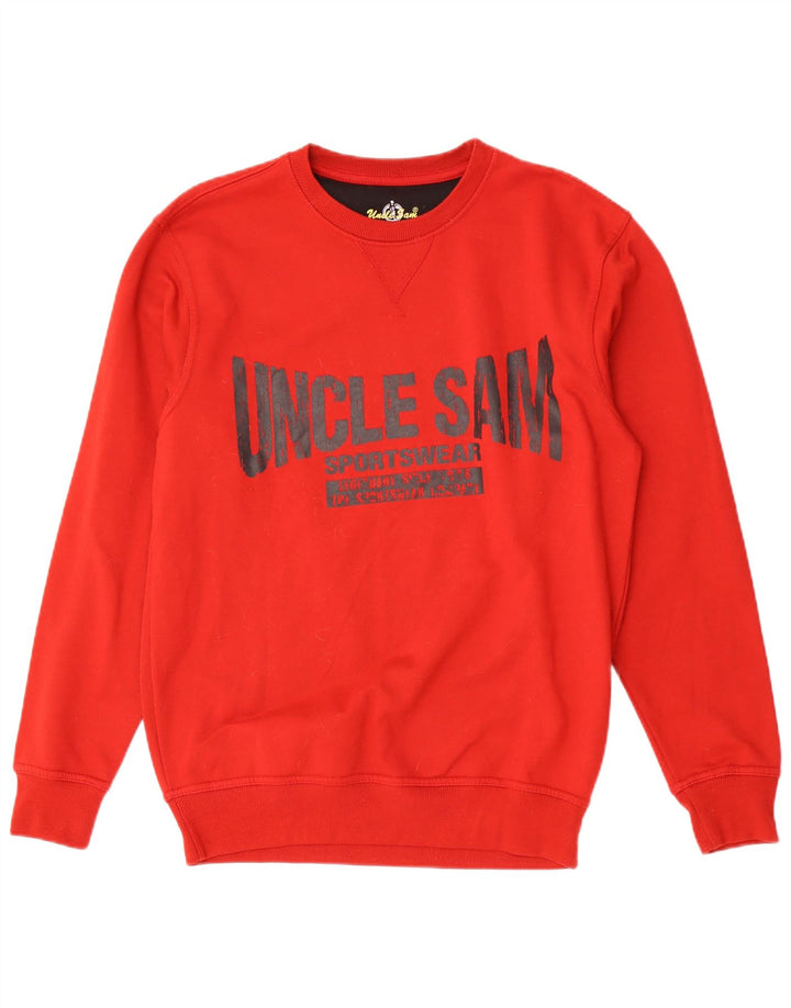 Ανδρικό γραφικό φούτερ Uncle Sam Jumper μεγάλο κόκκινο βαμβακερό