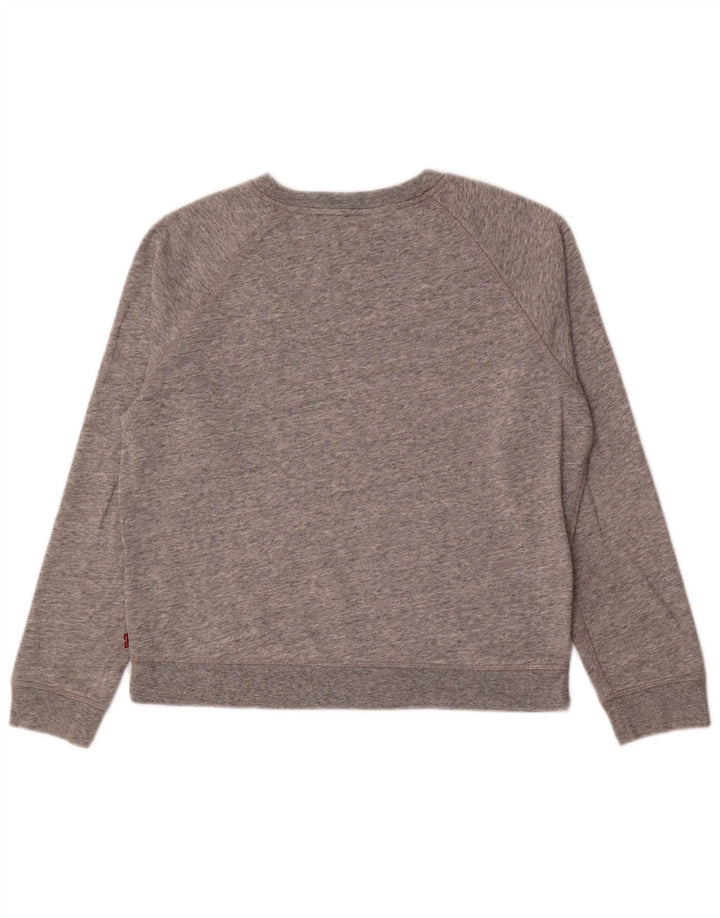Γυναικείο γραφικό φούτερ Levi's Jumper UK 14 Medium Grey Flecked