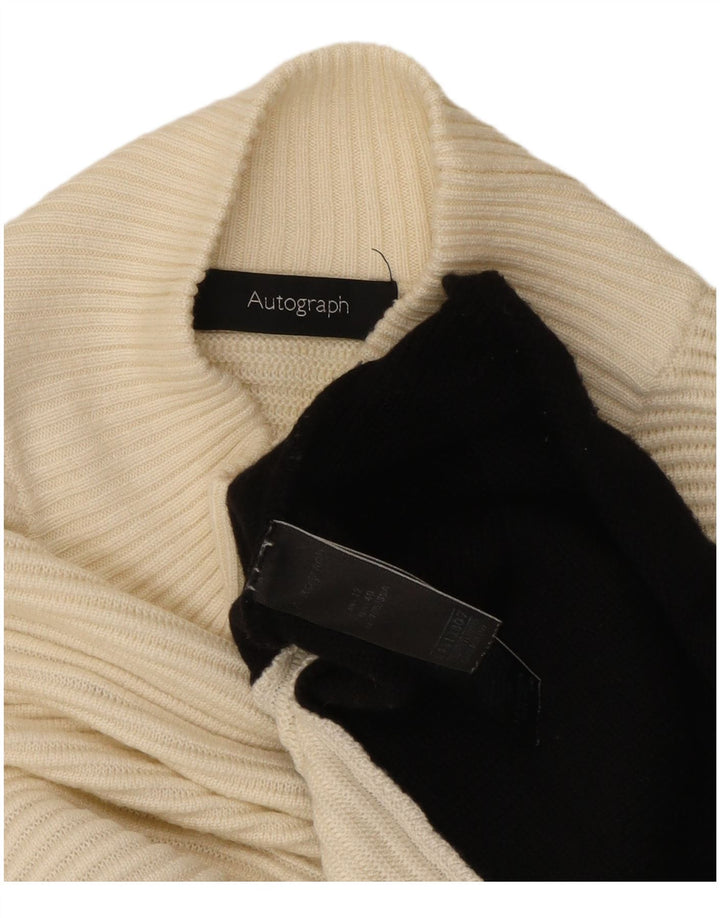 Marks & Spencer Γυναικείο πουλόβερ με λαιμό χελώνα UK 12 Medium Off White