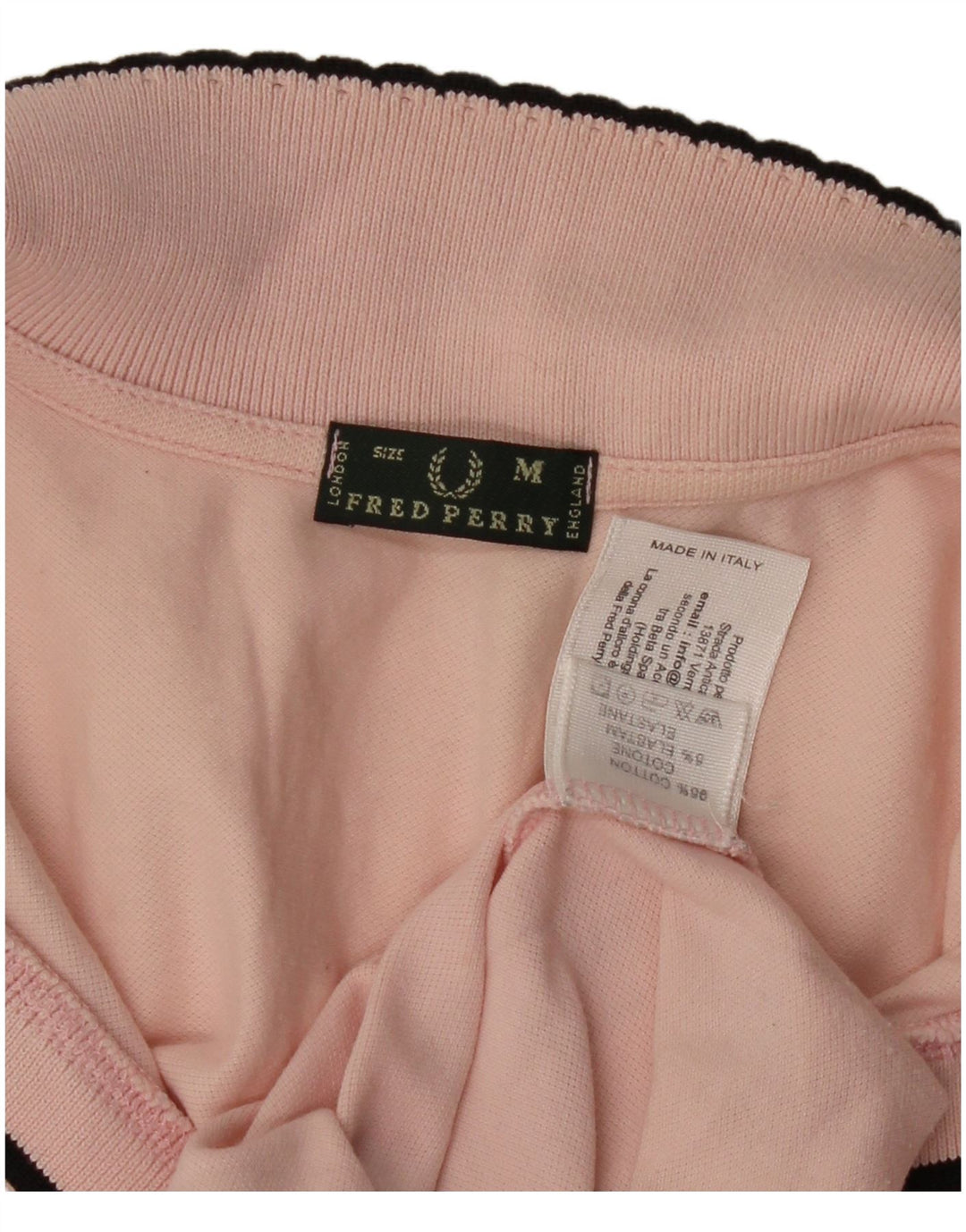 FRED PERRY Γυναικείο μακρυμάνικο μπλουζάκι πόλο UK 12 μεσαίο ροζ βαμβακερό