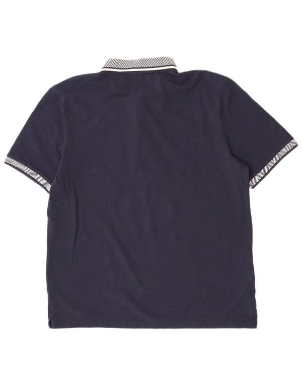 Ανδρικό μπλουζάκι πόλο Ben Sherman Μεγάλο μπλε ναυτικό βαμβακερό ριγέ