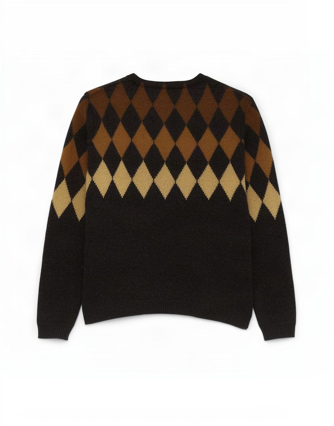 Vintage ανδρικό πουλόβερ με λαιμόκοψη IT 50 Medium Grey Argyle/Diamond