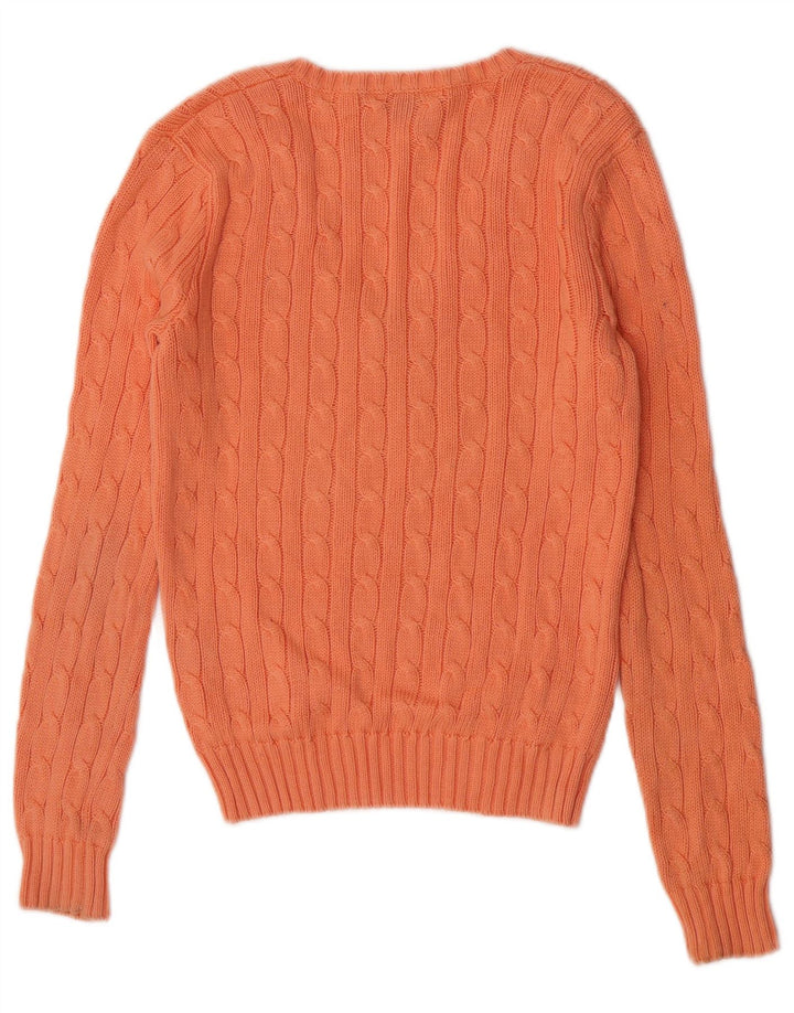 Γυναικείο πουλόβερ Ralph Lauren με V λαιμόκοψη UK 12 Medium Orange