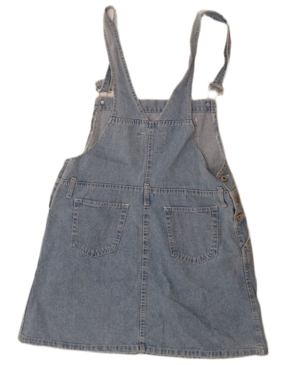 VINTAGE Girls Dungaree Τζιν Φούστα 15-16 ετών W34 Μπλε