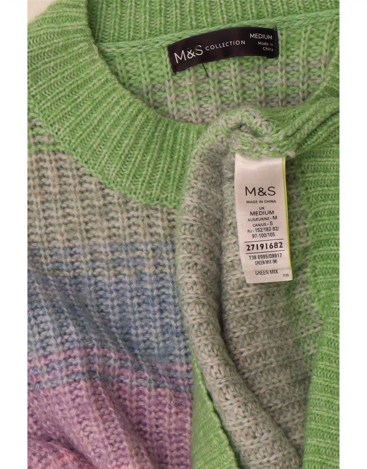 Marks & Spencer Γυναικείο πουλόβερ με λαιμόκοψη UK 14 Medium πολύχρωμο