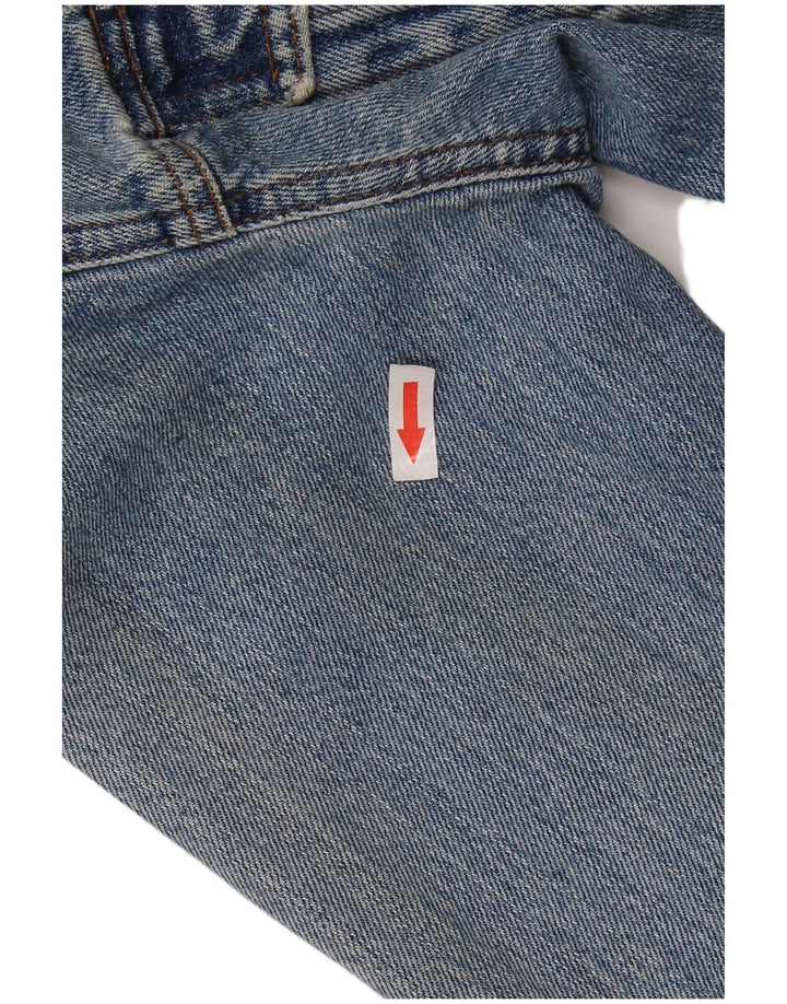 Γυναικείο Τζιν Μπουφάν VINTAGE Crop UK 14 Medium Blue