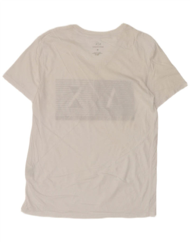 Ανδρικό γραφικό μπλουζάκι Armani Exchange Τοπ μεσαίο λευκό βαμβακερό