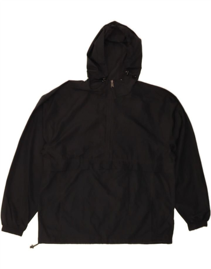 CHAMPION Mens Hooded Zip Neck Pullover Tracksuit Top Large Black Polyester Vintage Champion and Second-Hand Champion from Messina Hembry 