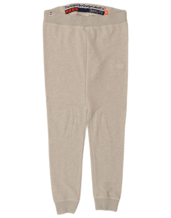 Superdry Womens Skinny Fit Tracksuit Trousers Joggers UK 14 Medium Grey