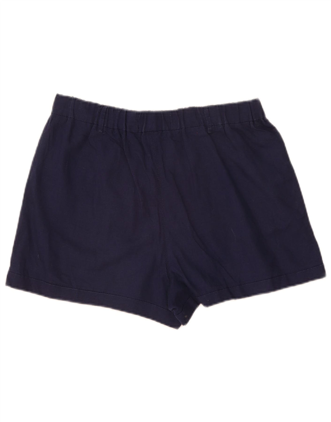Γυναικείο Casual σορτς Benetton μεσαίο W30 Navy Blue λινό