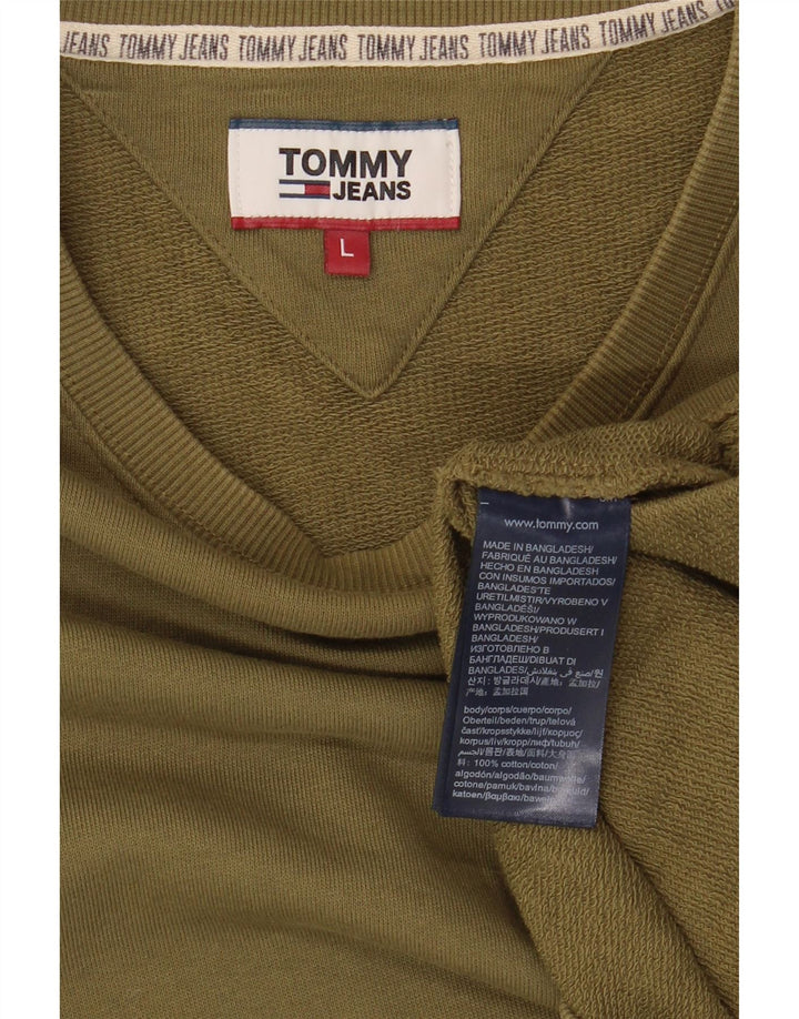 Ανδρικό φούτερ Tommy Hilfiger Jumper Μεγάλο Χακί Βαμβακερό