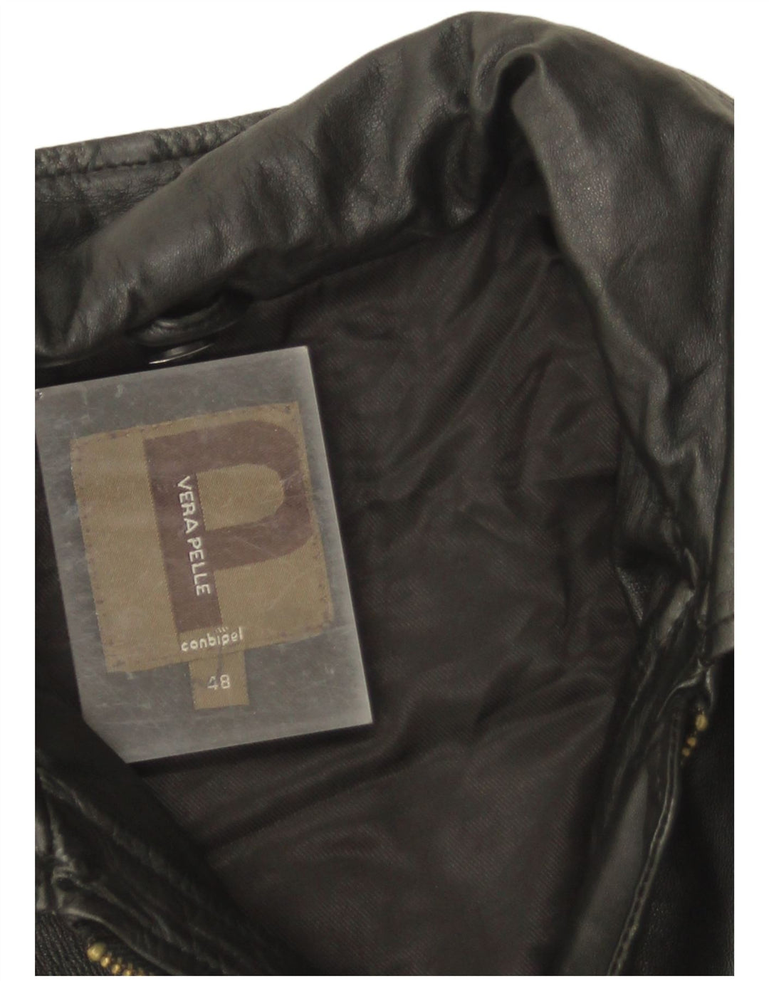 Ανδρικό δερμάτινο μπουφάν Conbipel Military IT 48 Medium Black Leather